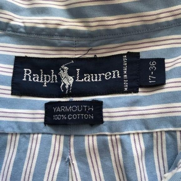 Polo Button Down Striped Men’s Yarmouth Fit - Picture 5 of 6